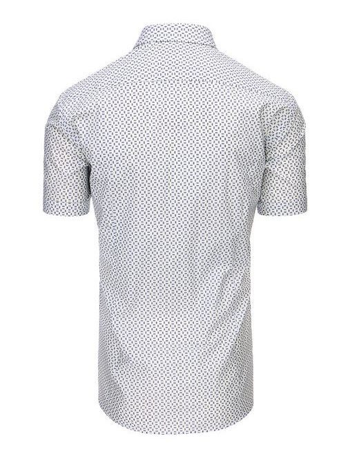 Elegantná biela košeľa v zaujímavom vzore