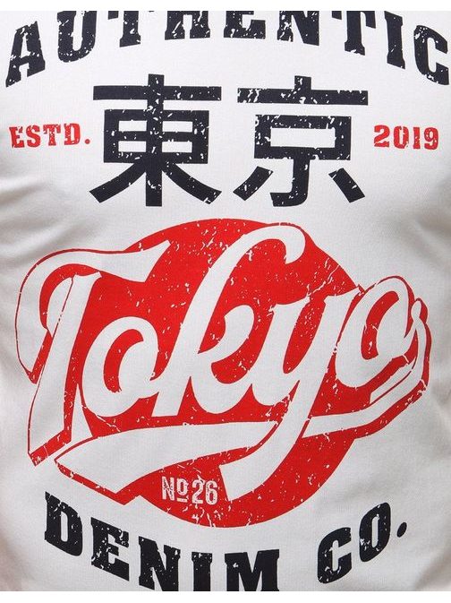 Biele tričko s krátkym rukávom Tokyo