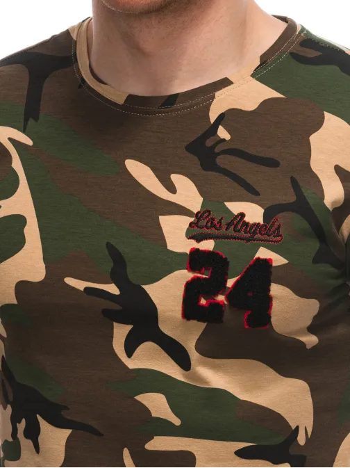 Maskáčové tričko s nášivkou S1926