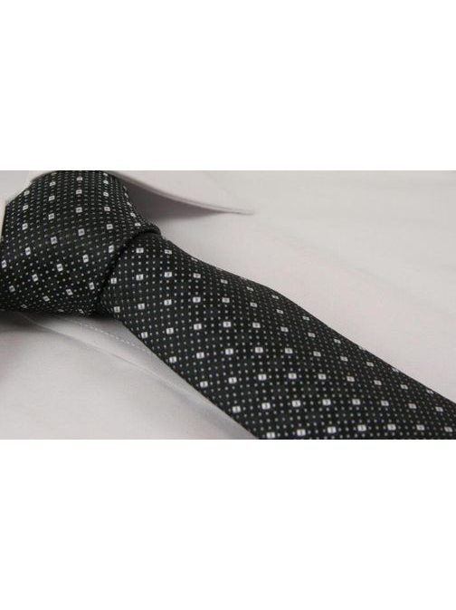 Moderná čierna pánska kravata