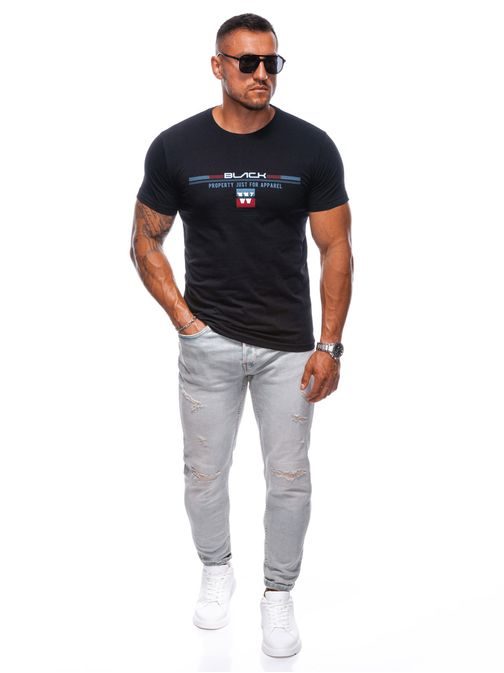 Čierne tričko s potlačou S2016