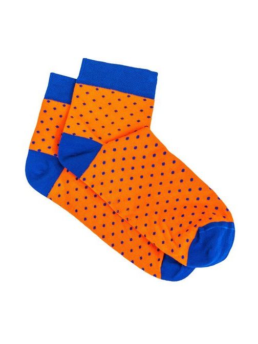 Oranžové bodkované ponožky U14