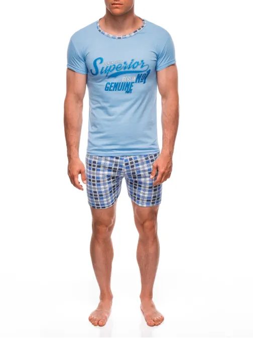 Trendy modré pánske pyžamo U491