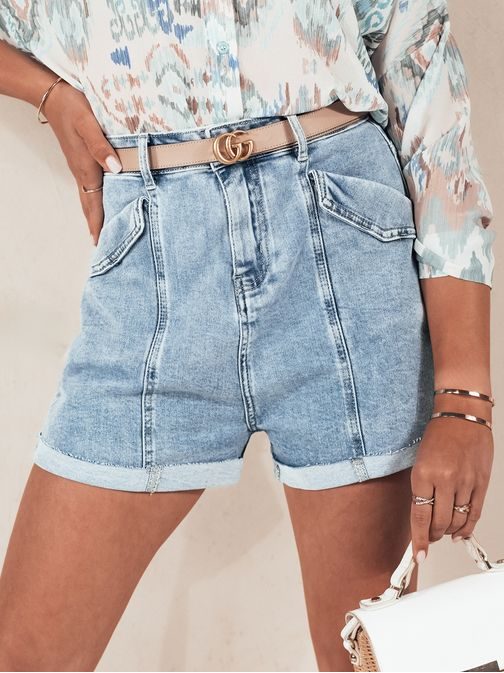 Trendy dámske modré rifľové kraťasy Denimcuts