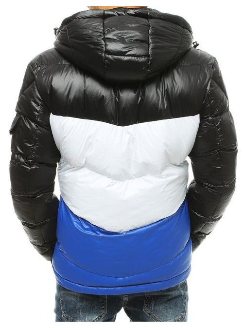 Moderná čierna zimná bunda
