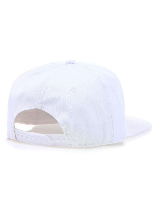 Biela šiltovka snapback s výraznou aplikáciou