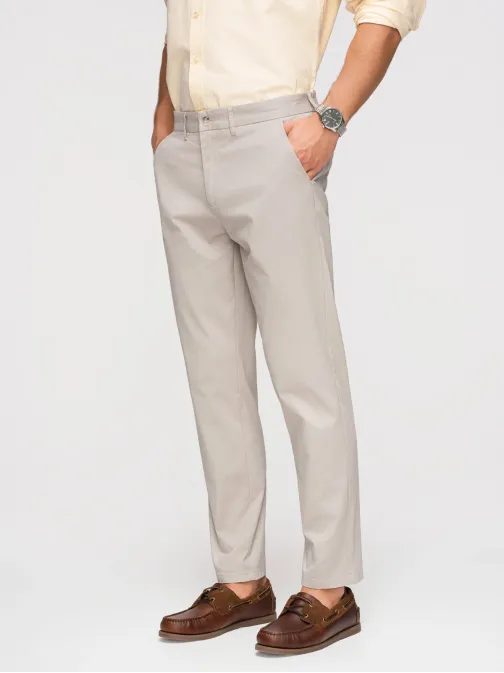 Pánske béžové chinos nohavice V2 PACP-0293