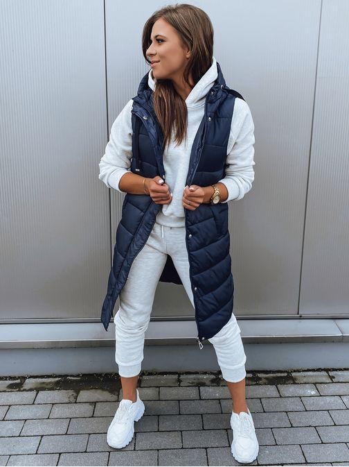 Módna dámska vesta v granátovej farbe Kerin