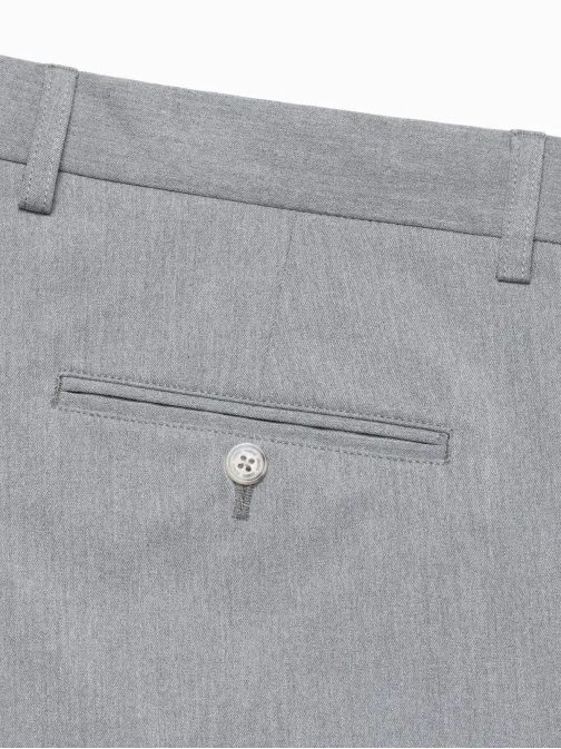Elegantné šedé chinos nohavice klasického strihu V1 PACP-0191