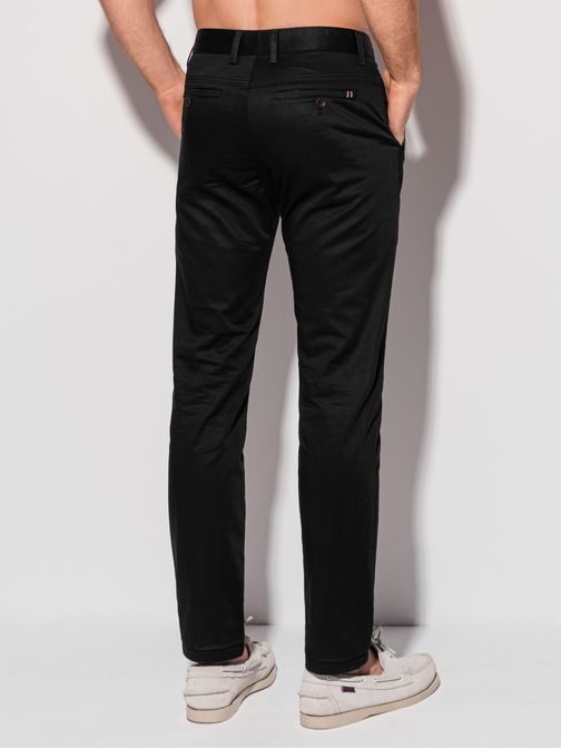 Čierne elegantné chinos nohavice P1339