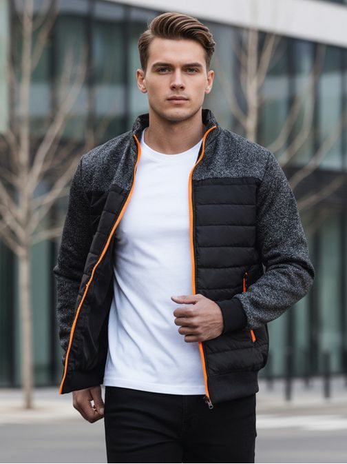 Zaujímavá čierna prechodná bunda