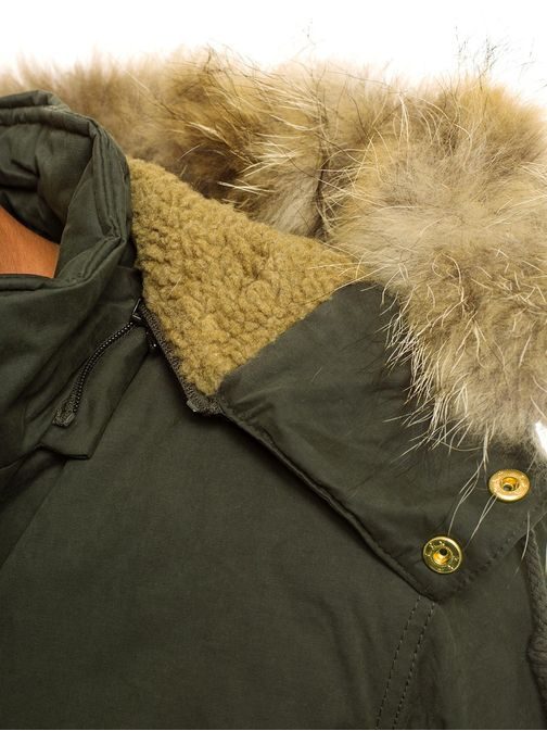 Zimná khaki parka s kapucňou X-FEEL 33183