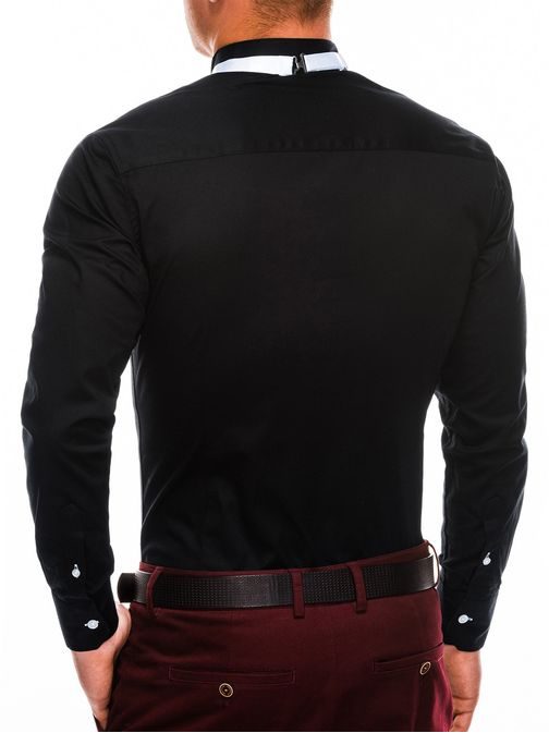 Čierna elegantná košeľa K309