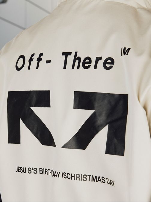 Trendy béžovo-čierna športová bunda