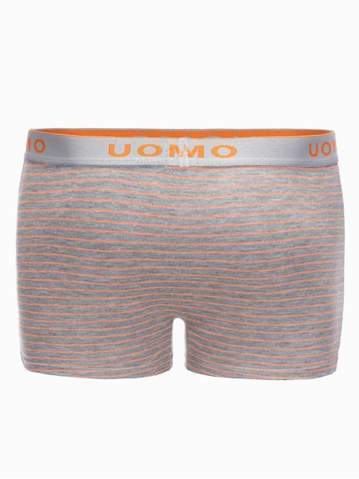 Pánske oranžové pásikavé boxerky U382