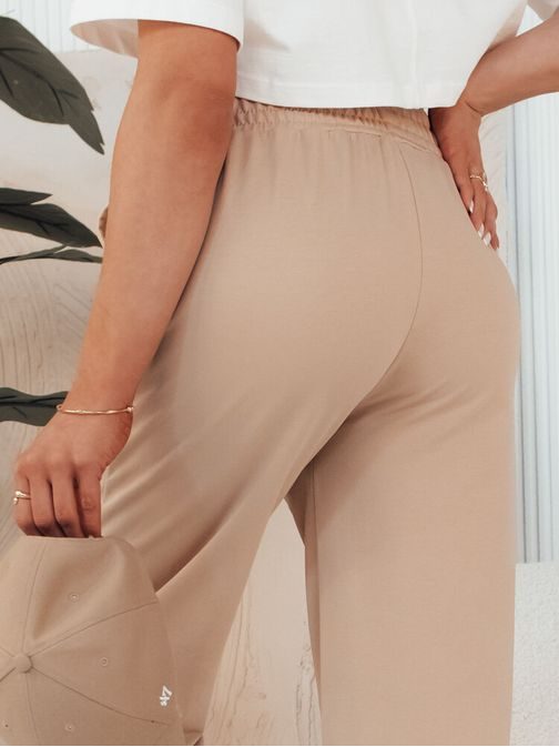 Dámske moderné béžové nohavice Glappo