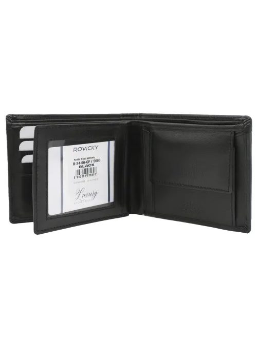 Štýlová pánska čierna peňaženka Rovicky