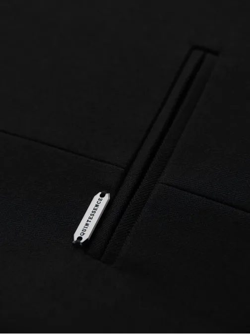Čierna fit slim elegantná vesta V3 V65