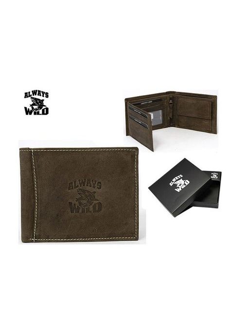 Hnedá pánska peňaženka s logom WILD