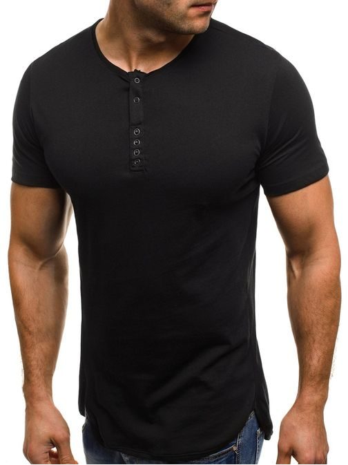 Jednoduché čierne tričko OZONEE B/181157