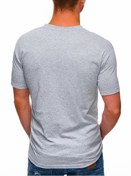 Štýlové šedé tričko s potlačou S1428