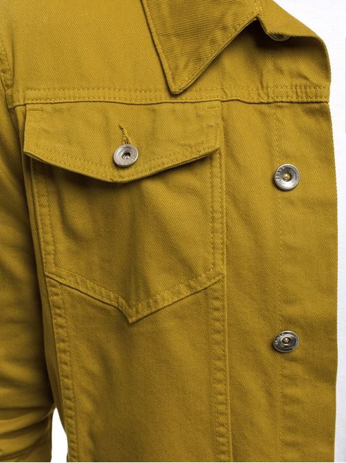 Žltá predĺžená jeansová bunda OT/2038K/8