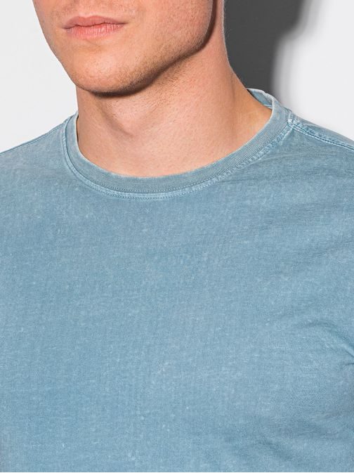 Svetlo-modré štýlové tričko s dlhým rukávom L131