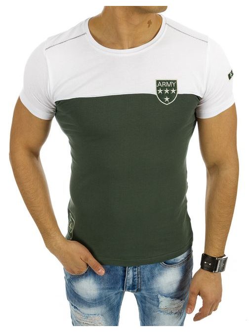 Bielo-zelené tričko ARMY