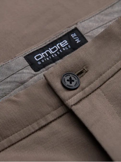 Chinos popolavé nohavice klasického strihu s jemnou textúrou V1 PACP-0190