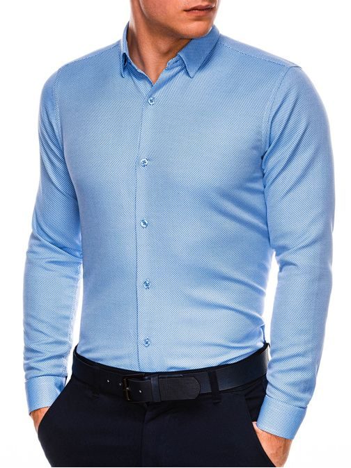 Modrá pánska košeľa k527