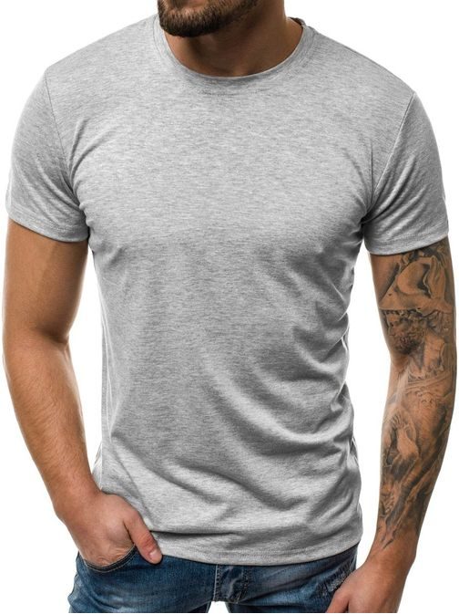Jednoduché šedé pánske tričko JS/712005Z