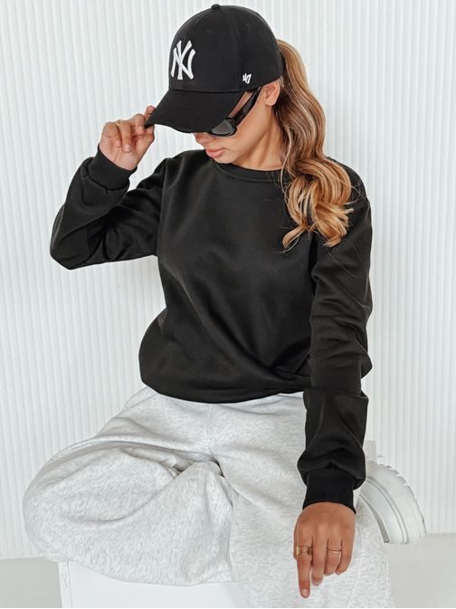 Jednoduchá čierna dámska mikina Fashion II