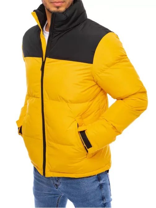 Štýlová žltá zimná bunda