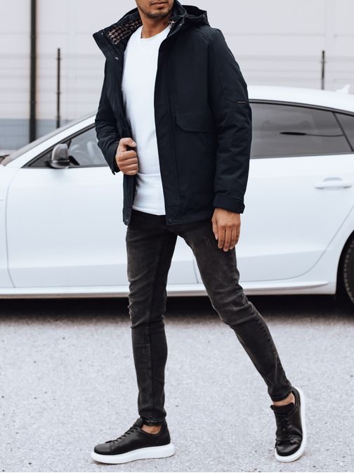 Módna granátová zimná pánska bunda