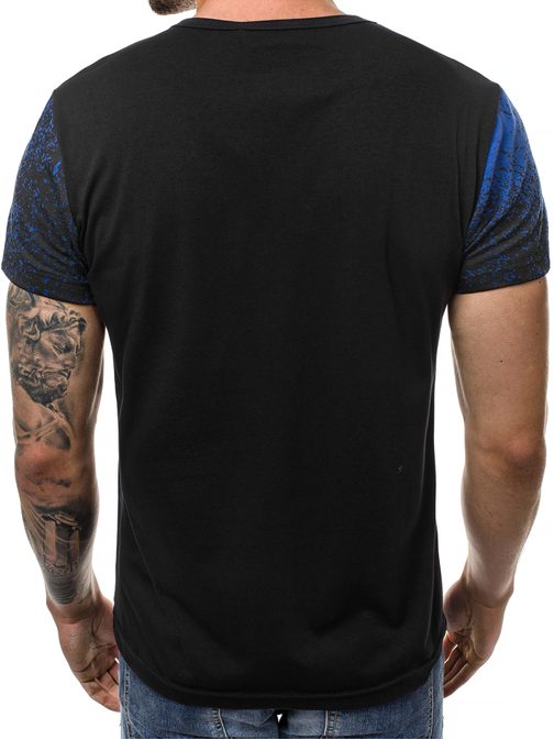 Modré tričko s trendy potlačou  JS/SS100633