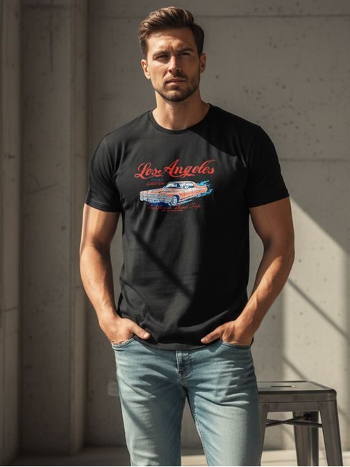 Čierne tričko s originálnou auto-potlačou