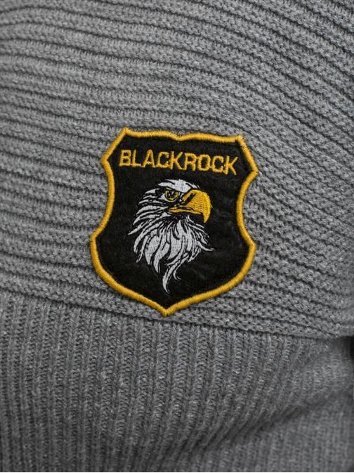 Army sveter s nášivkami pre pánov BLACK ROCK 18034 šedý