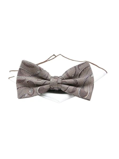 Elegantný béžový motýlik s paisley vzorom Chattier