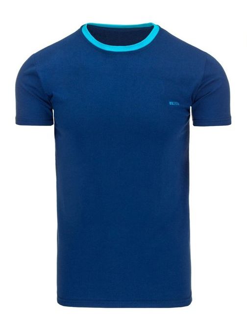 Tmavo-modré tričko s krátkym rukávom