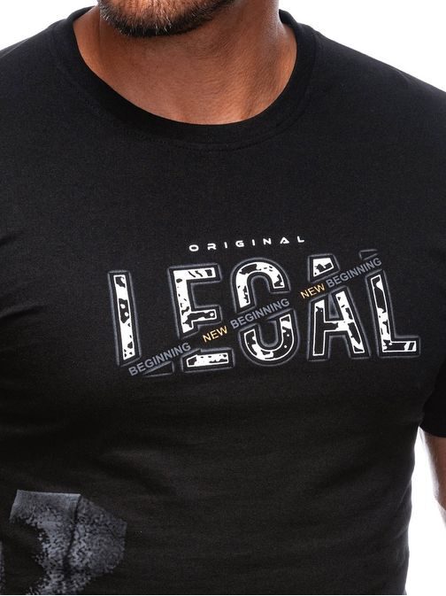 Čierne tričko s nápisom Legal S2017