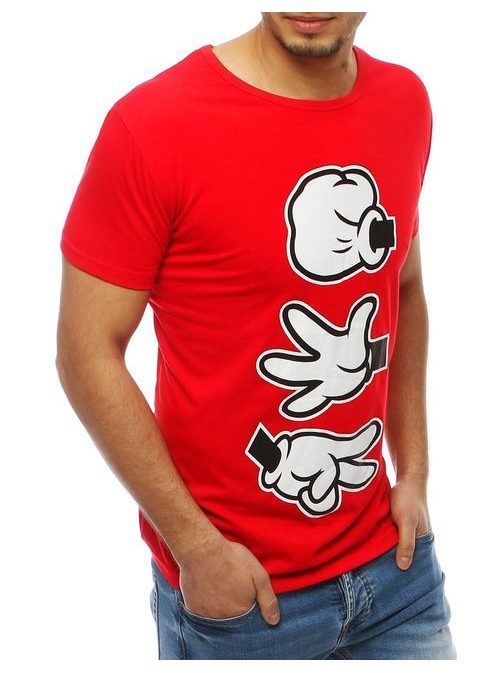 Trendy červené tričko s potlačou