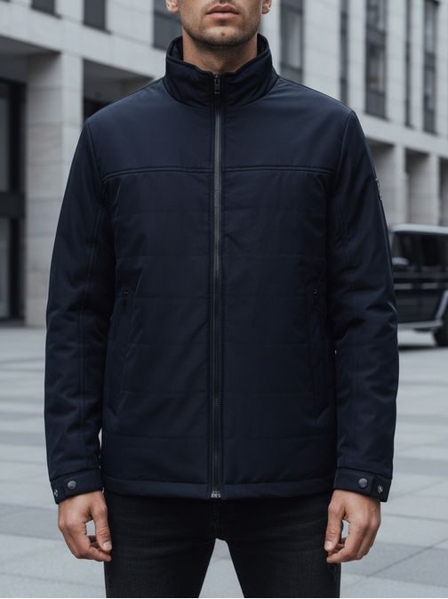 Prechodná pánska granátová bunda bez kapucne