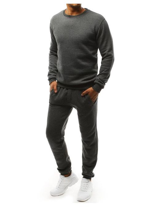 Pohodlná tepláková súprava v tmavošedej farbe