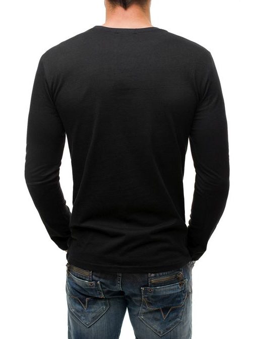 Tričko s dlhým rukávom čierne 7639