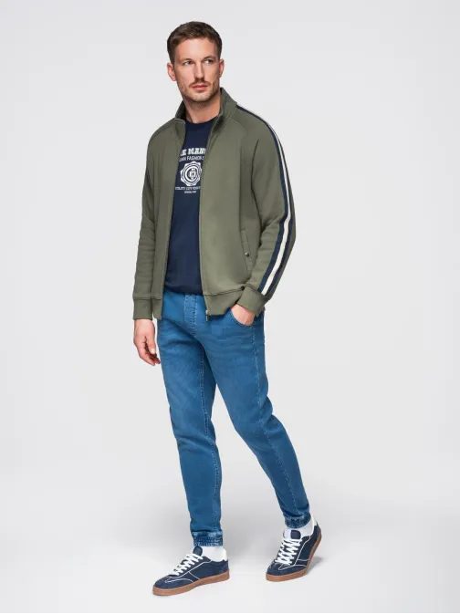 Pánske modré rifľové joggery V1 PADJ-0242