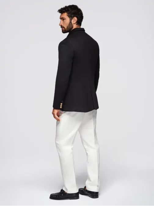 Trendy čierne sako pre pánov V5 BLZB-0100