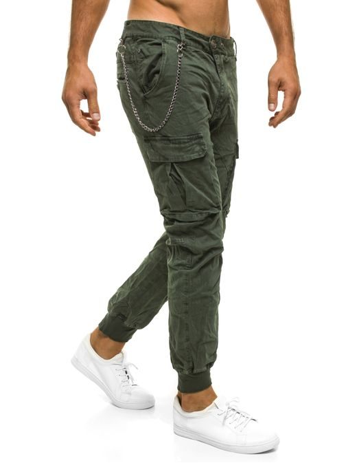 Zelené joggery XZX-STAR 81602 v originálnom dizajne