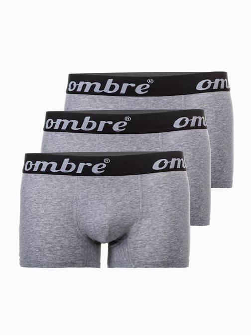 Sivé pánske boxerky OMBRE U06 (3 ks)