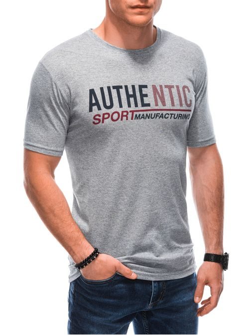 Autentické šedé tričko s nápisom S1869
