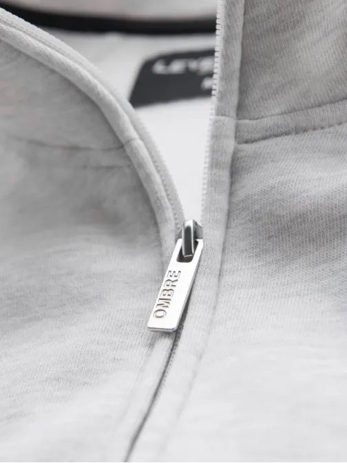 Zaujímavá šedá bomber mikina  V1 SSZP-0219